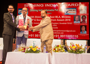 15th Shining India Best MLA, MP & Social Award from Assam 2016