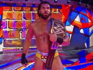 Jinder Mahal survives nasty crash to defend WWE Championship title