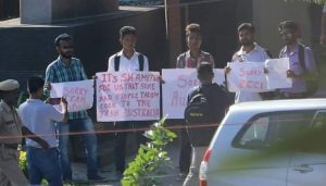 Guwahati fans line up to apologise for stone attack on Australia team bus.