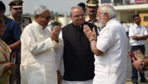 PM Narendra Modi heaps praise on Nitish Kumar's commitment to Bihar's development.