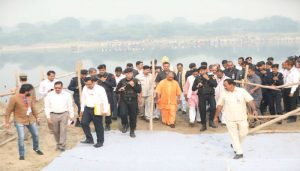 Amid controversies, CM Yogi Adityanath arrives in Agra, visits Taj Mahal.