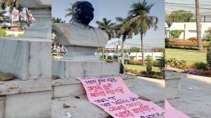 Statues vs vandals: After Lenin and Periyar, bust of Syama Prasad Mukherjee damaged.