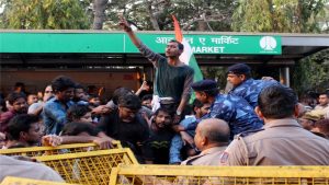 JNU students vs Delhi Police: Videos on social media show two sides of a violent clash.