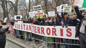 Pulwama attack: Scores of angry Indians protest in New York, raise 'Pakistan Murdabad' slogans.