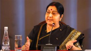 EAM Sushma Swaraj rakes up Pulwama attack in strong words with Chinese counterpart Wang Yi.