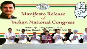 Congress releases manifesto for 2019 Lok Sabha election, lays thrust on farmer welfare.