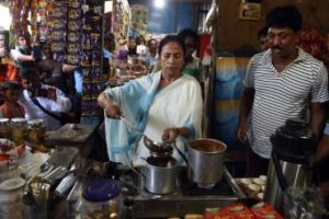 Bengal CM Mamata Banerjee brews tea at local stall during village visit