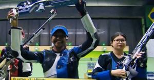 India's Elavenil Valarivan bags 10m Air Rifle Gold at ISSF World Cup in Rio de Janeiro.