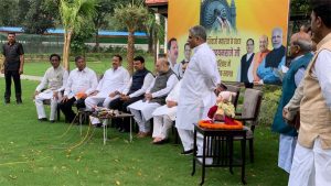 NCP leader Udayanraje Bhosale joins BJP in presence of Amit Shah, Devendra Fadnavis.