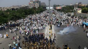 Over 15,000 protesting farmers set to enter Delhi; heavy security deployed.