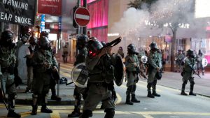 Hong Kong reopens after violent weekend of clashes and protests.