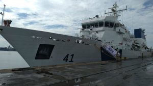 Indian Coast Guard Ship Varaha commissioned by Defence Minister Rajnath Singh.