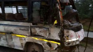 Three dead, over a dozen injured after bus collides with divider in Bihar's Hazaribagh.