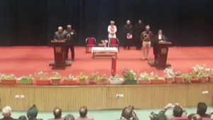 Radha Krishna Mathur takes oath as first Lieutenant Governor of Union Territory of Ladakh.