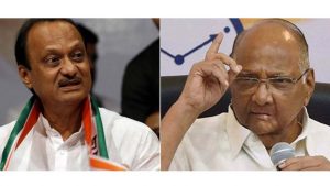 Ajit Pawar meets NCP chief Sharad Pawar after stepping down as Maharashtra Deputy CM