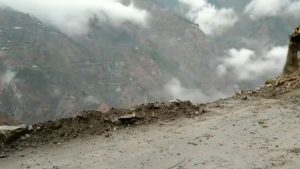 Vehicular movement remains suspended between Jammu-Srinagar due to landslide.