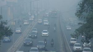 Delhi air quality improves slightly, AQI remains in 'poor' category.