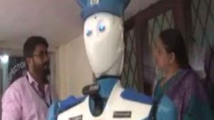 Visakhapatnam police launches India's first Robot - CYBIRA.