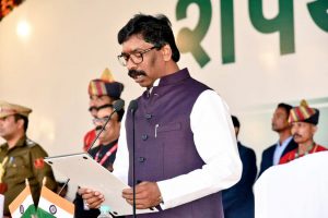 JMM working president Hemant Soren was sworn-in as the New Chief Minister of Jharkhand