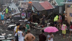 One killed as Typhoon Kammuri hits the Philippines, hundreds of flights halted.