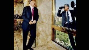 Donald Trump shares edited image of himself with Barack Obama, raises eyebrows.