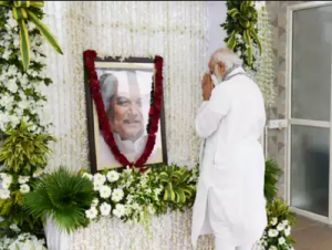 PM Narendra Modi arrives in Gujarat, pays tribute to Keshubhai Patel