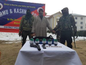 Two terrorist associates of Jaish-e-Mohammed held in J&K's Bandipora; arms, ammunition recovered