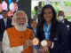 PM Narendra Modi fulfils promise, has ice-cream with PV Sindhu on Tokyo Olympics return