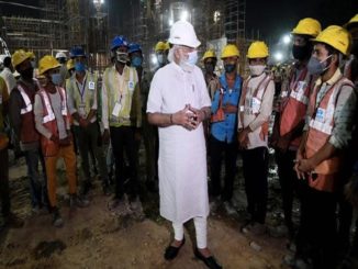 PM Modi visits new parliament building construction site