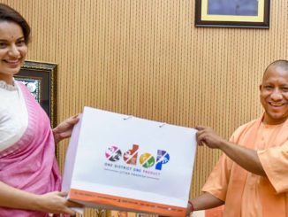 Kangana meets UP CM Yogi Adityanath, named brand ambassador of 'One District One Product' scheme