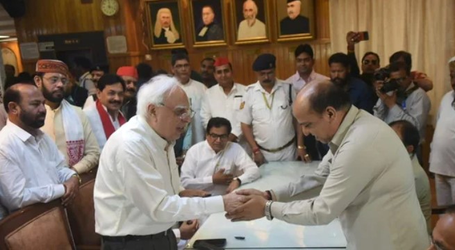 Kapil Sibal files nomination for Rajya Sabha on Samajwadi Party ticket