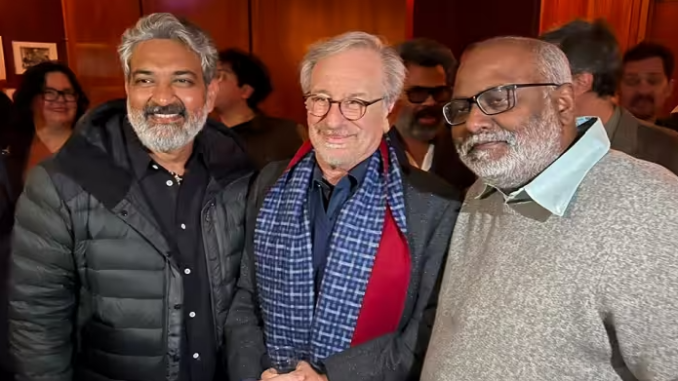 RRR director SS Rajamouli meets American filmmaker Steven Spielberg, says 'I just met God'