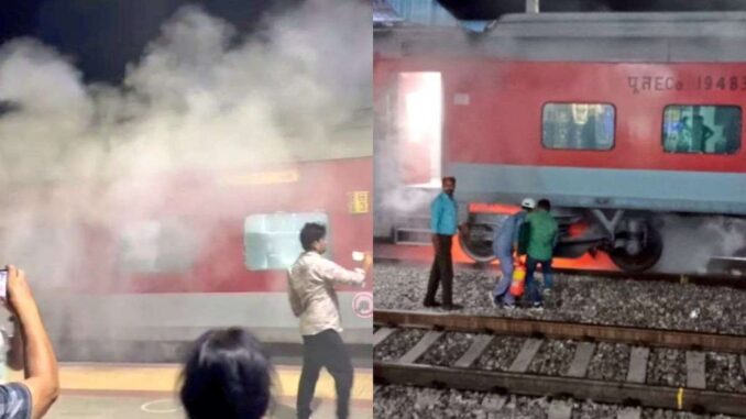 Fire Breaks Out In AC Coach On Durg-Puri Express In Odisha; Video Surfaces
