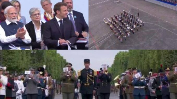 Indian Air Force Contingent Takes Part In Bastille Day Parade As PM Modi Attends Event