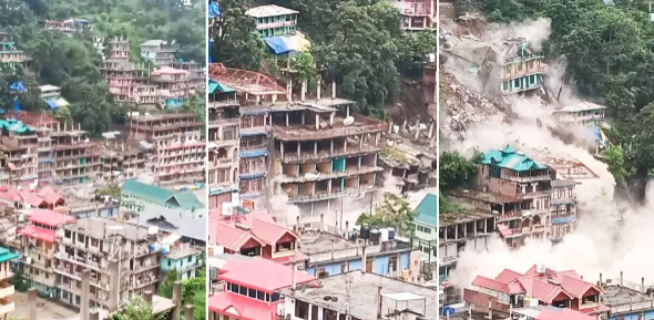 Himachal Rain: कुल्लू में भयावह मंजर, ताश के पत्तों की तरह ढह गईं कई इमारतें; 