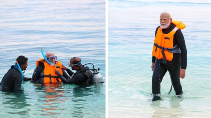 'What An Exhilarating Experience!': PM Modi Tries Snorkelling In Lakshadweep, Shares Stunning Photos