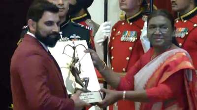 Mohammed Shami Conferred With Arjuna Award By President Of India Droupadi Murmu