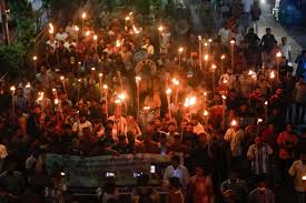 Hindus in Bangladesh hold torchlight protest against alleged disrespect to Lord Ram