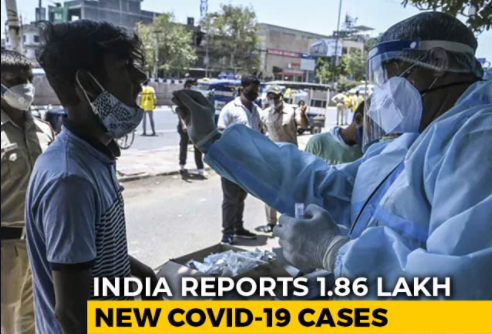 COVID-19 cases decline, India reports 1.86 lakh new cases in single-day, lowest in past 44 days