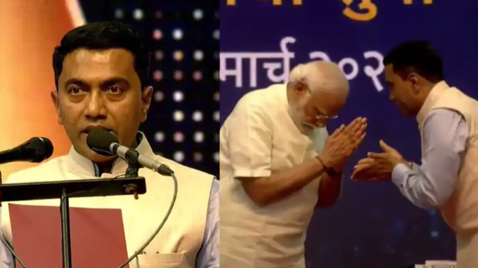 Pramod Sawant sworn in as Goa CM for second term, PM Modi, other BJP leaders attend ceremony