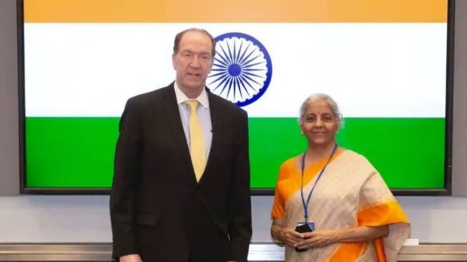 FM Sitharaman meets World Bank President Malpass, discusses Covid-19, Russia-Ukraine conflict