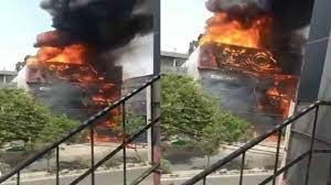 Massive fire breaks out at a restaurant in Delhi's Punjabi Bagh