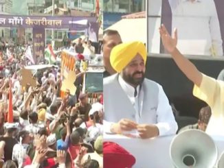 'Mission Himachal': Arvind Kejriwal, Bhagwant Mann hold roadshow in Mandi