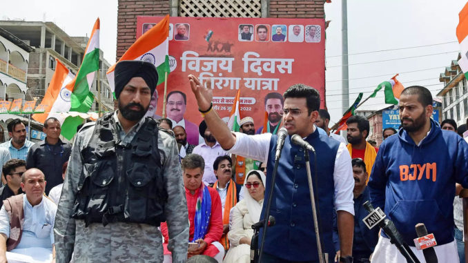 BJP leader Tejasvi Surya visits Srinagar, says Article 370 was a cultural, psychological 'barrier' in India's integration