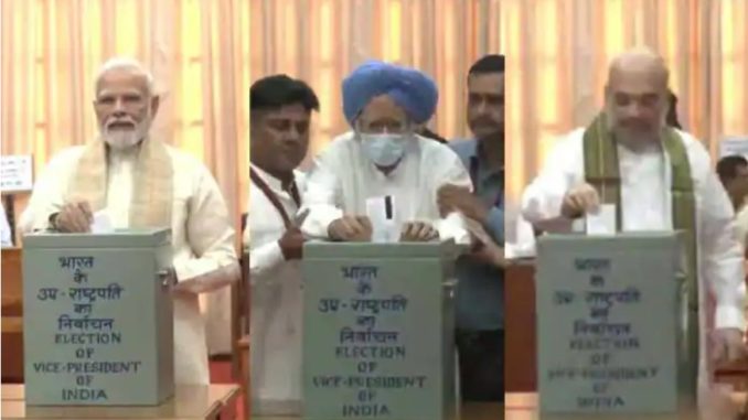 Vice-Presidential Elections 2022: PM Narendra Modi, Manmohan Singh cast votes at Parliament House