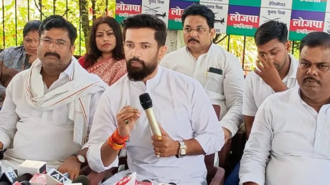 Chirag Paswan hits back at JD(U), says Nitish Kumar is scared of defeat in 2024 polls