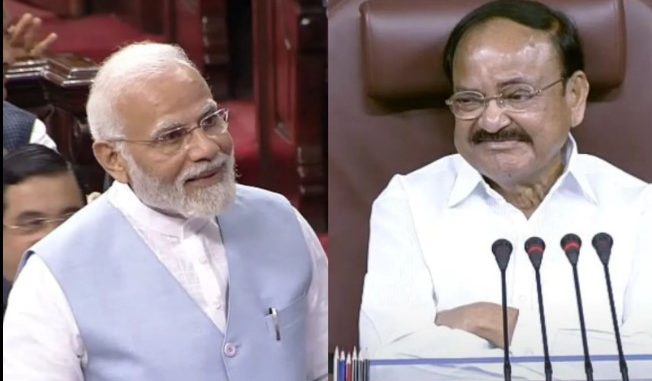 ‘Wit-liners, not one-liners’: PM Narendra Modi hails Venkaiah Naidu as Rajya Sabha bids farewell to vice president