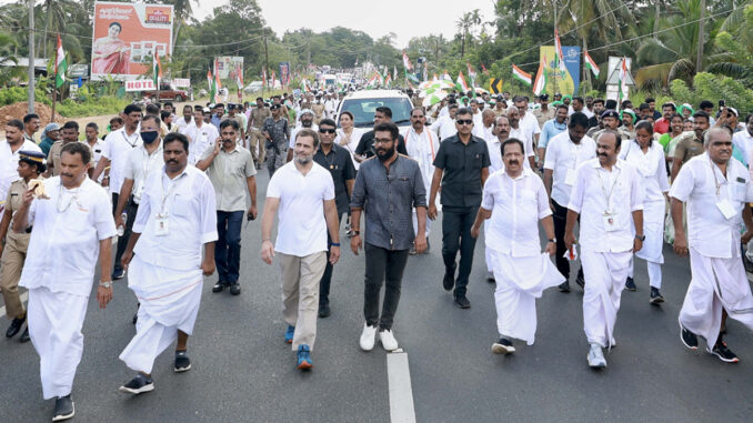 Bharat Jodo Yatra day 12: Rahul Gandhi interacts with fishermen at Vadackal beach in Kerala`s Alappuzha