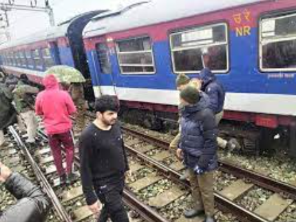 BREAKING: Train derails in Mazhama area of Budgam district in Jammu and Kashmir