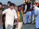 BJP Worker Injured While Trying to Catch a Ball hit by Jyotiraditya Scindia